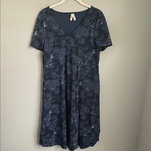 Pact Blue Floral Dress